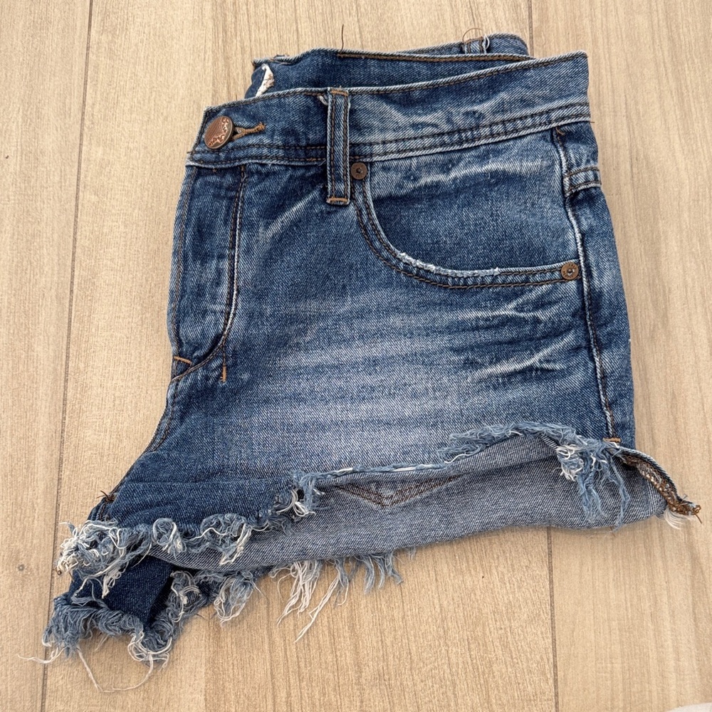 Distressed Denim Shorts